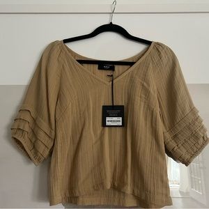 Sand color cropped Able top!